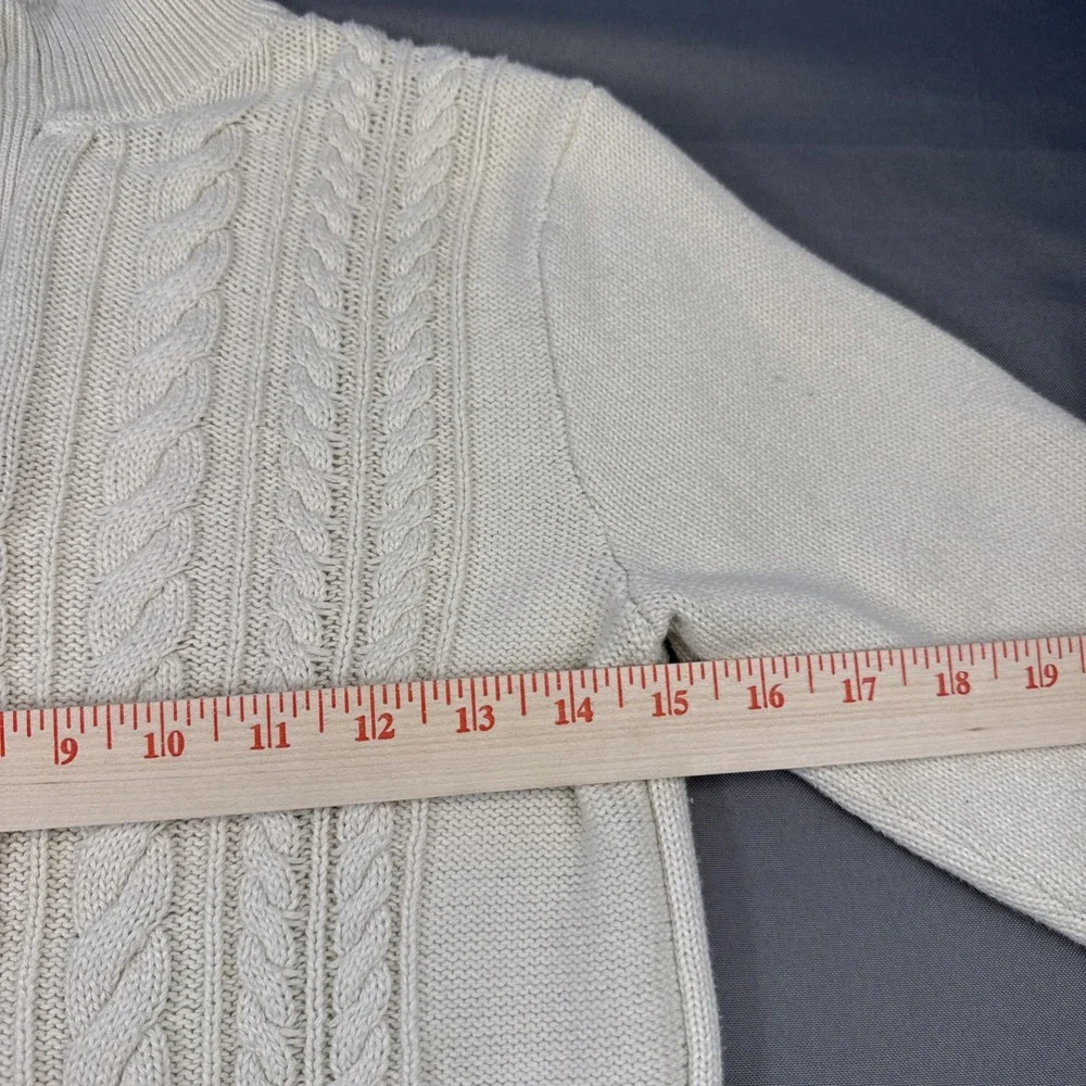 Gap Kids Boy Or Girl's Ivory‎ Cable Knit Cotton Cardigan Sweater, Sz. 14-16